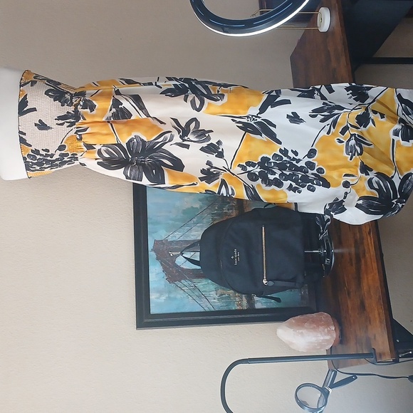 SILK 100%  Floral Strapless Maxi Dress Size Xs Fits 2-8 Stretch Tube Top BGBG - Picture 9 of 17